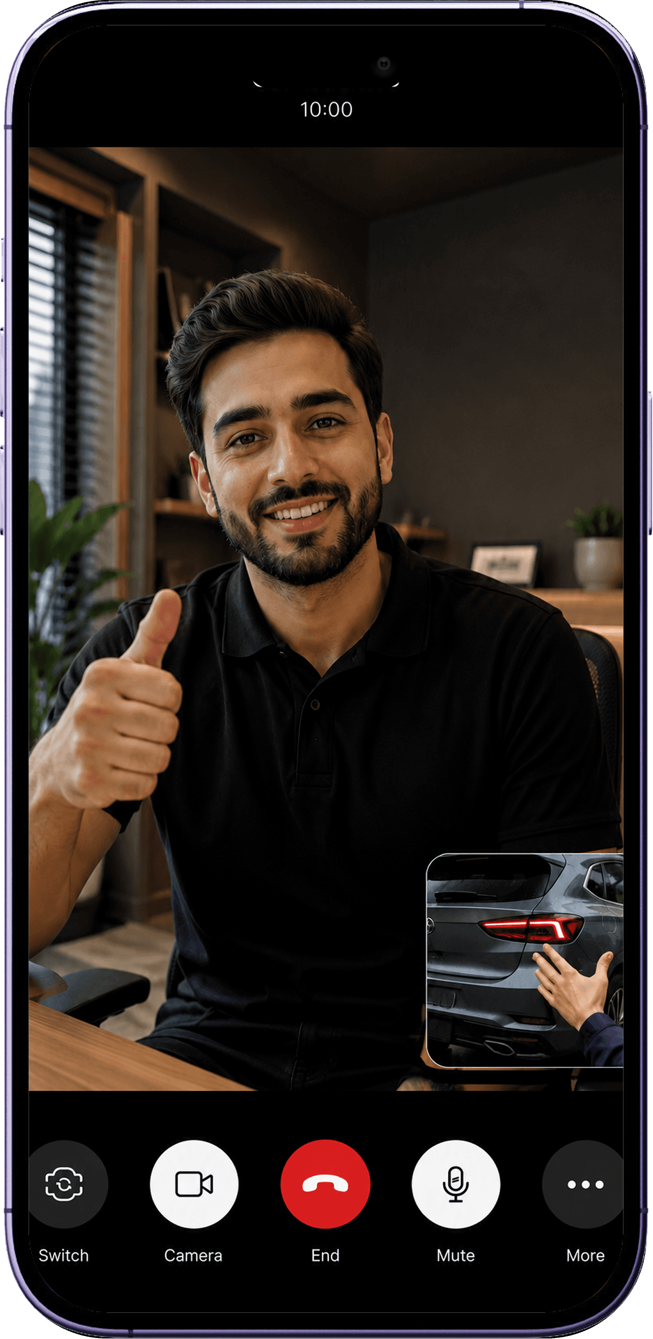 A certified Fast Lanes inspector giving a thumbs up during a live video appraisal call